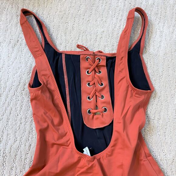 Solid & Striped The Sophia Lace-Up One Piece Swim - Picture 9 of 11